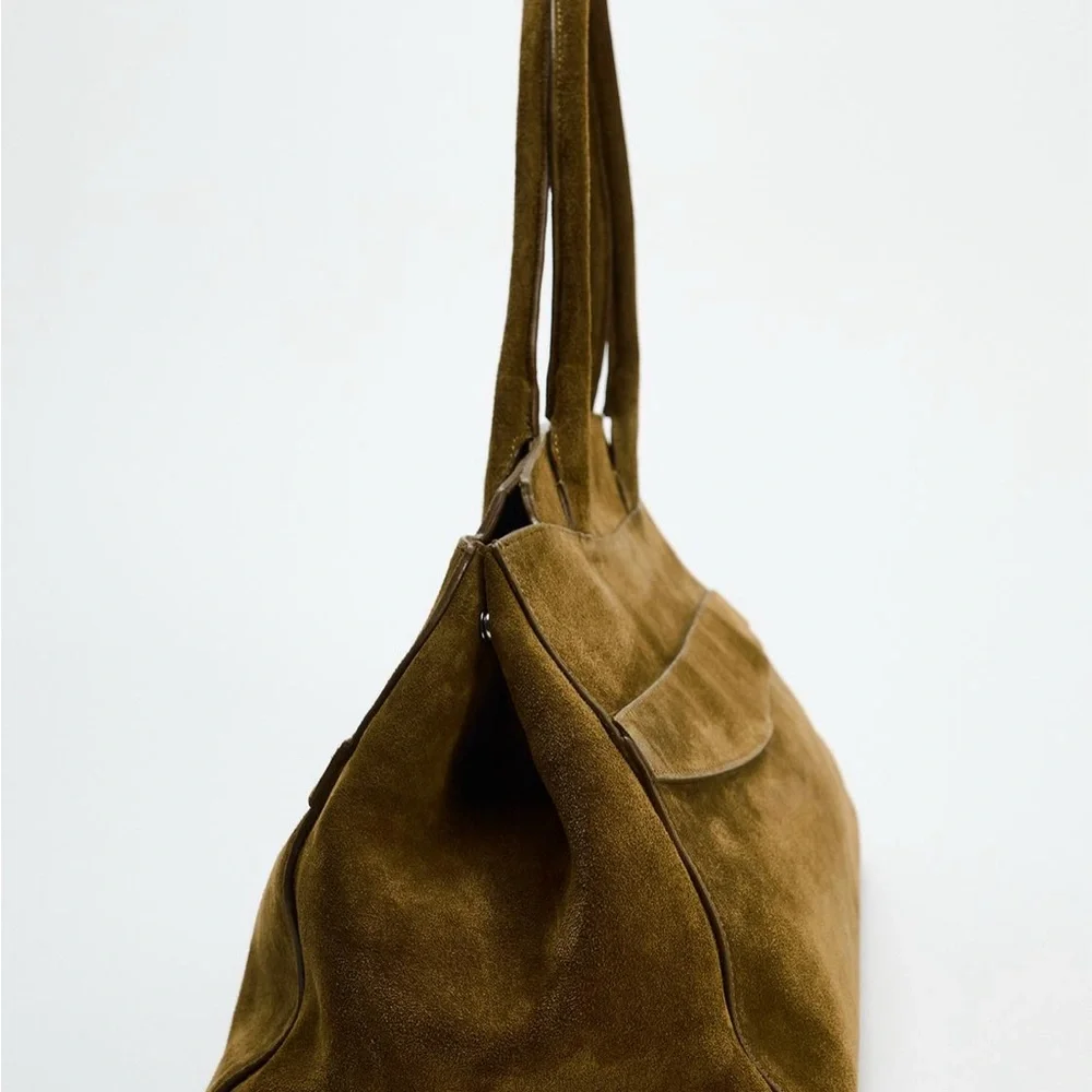 NWT Limited Edition Zara Suede leather bag - Picture 5 of 13